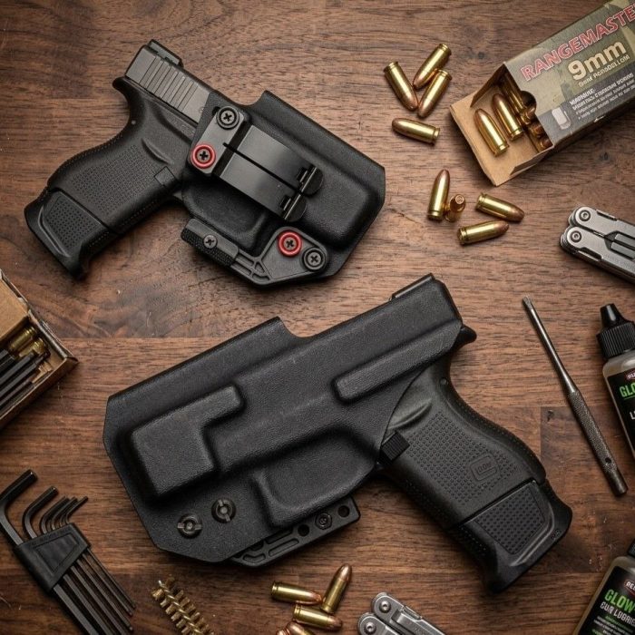 IWB Holster with Claw, Metal Clip & Wedge – Solid Colors